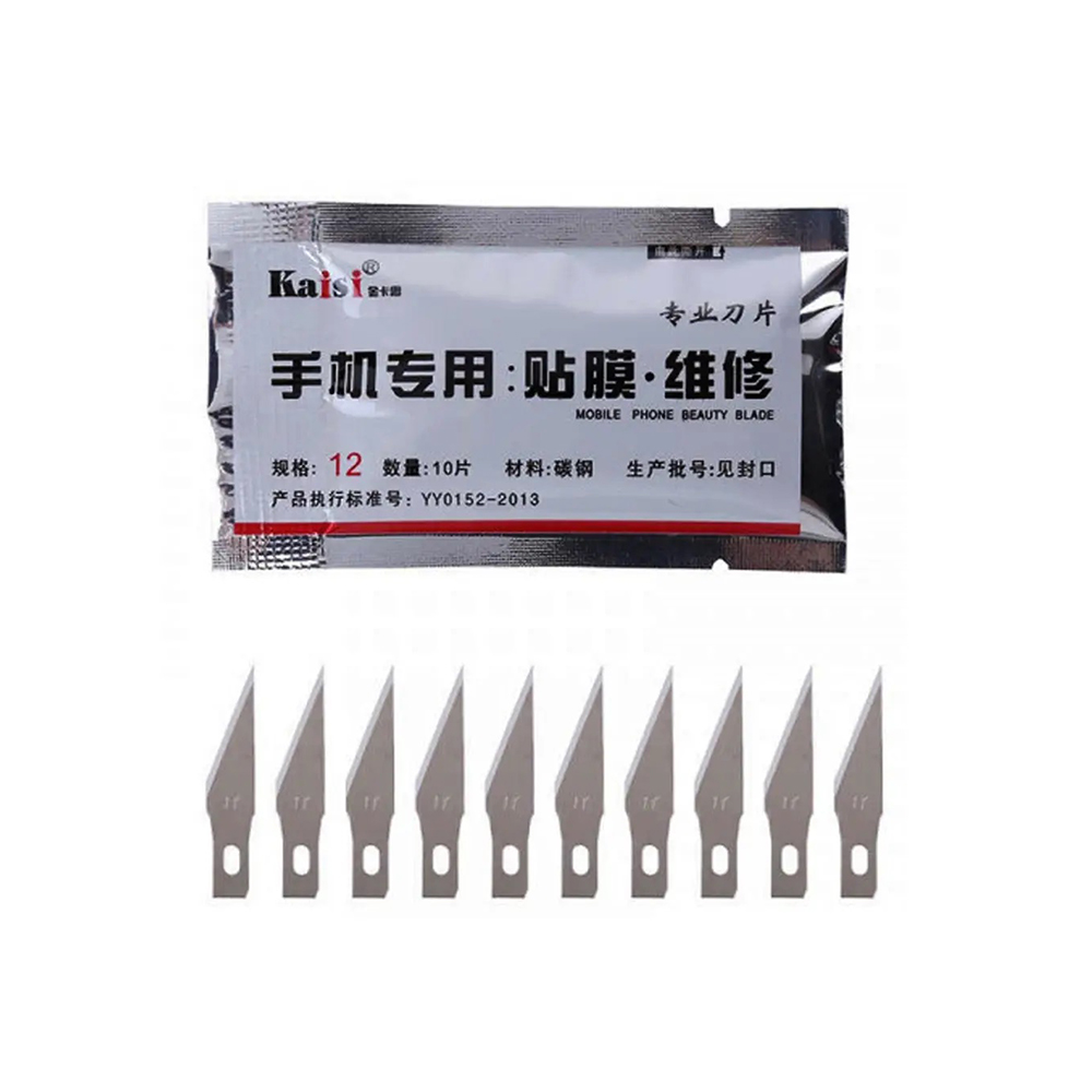 تيغ جراحي سايز 12 (بسته 10عددي) کايسي مدل Kaisi 12
